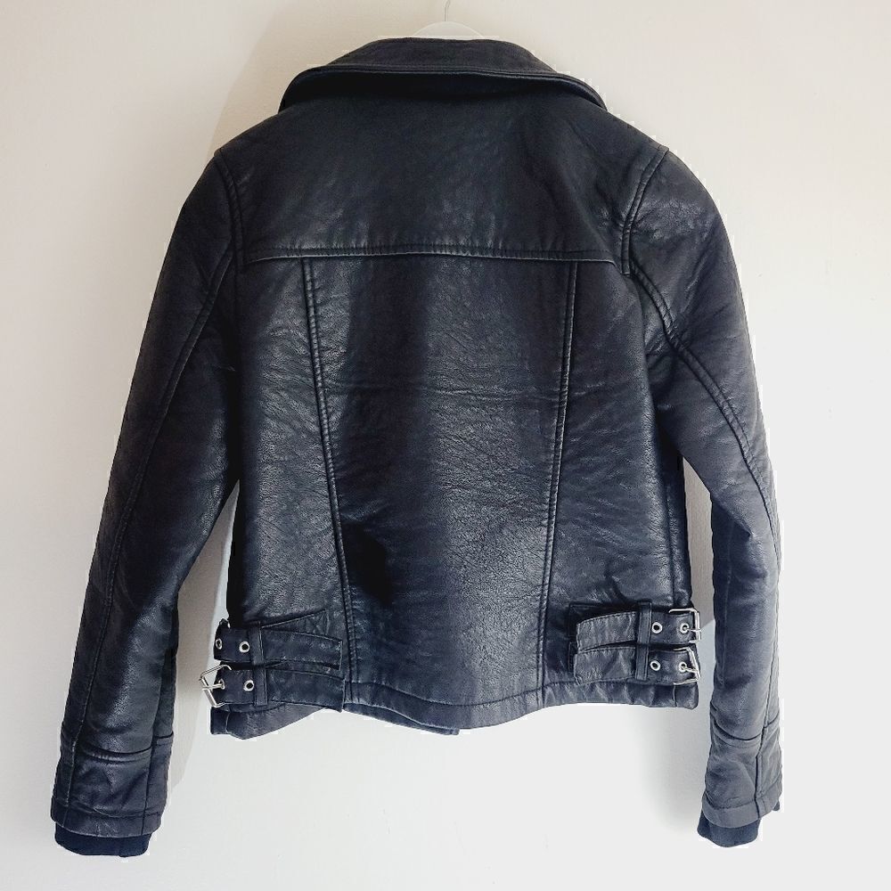 Coco Colette Pleather Biker Bomber Jacket - Picture 4 of 12